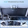 KUST Windshield Sun Shade for Toyota RAV4 2019-2021 2022 2023 2024 2025 Window Accessories Shade Sun Visor Cover Foldable Block UV Rays #3
