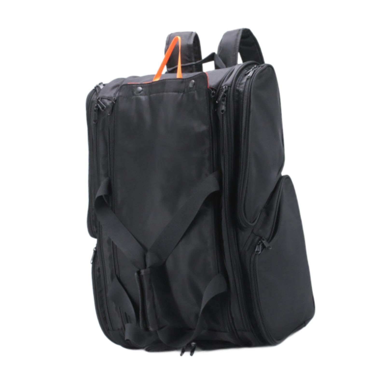 Pickleball Borsa Zaino Porta Racchette Organizer Accessori Impermeabile Manico Scomparto Scarpe Spallacci Regolabili Adatta per Viaggi Regalo, Nero