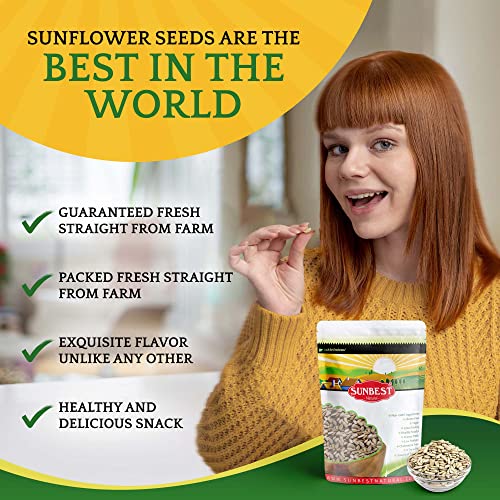 Sunbest Natural - Sunflower Kernels Snack Pack, Unsalted Sunflower Seeds To Eat At Home Or On The Go, Raw Sunflower Seeds Vegan Snack, Non-Gmo Kosher Snacks In Resealable Bag, 2 Lbs #TOP2