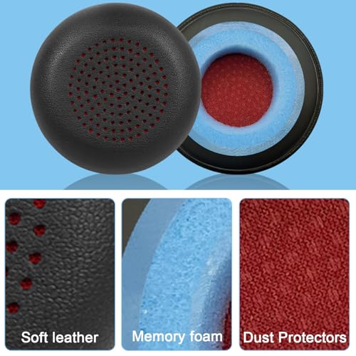 Replacement Ear Pads for Plantronics Voyager Focus UC B825 Binaural, BLACKWIRE 5220 5210 7225, Voyager Focus 2 UC USB-A Headset, Headset Ear Cushions Cups Cover miniatura 3