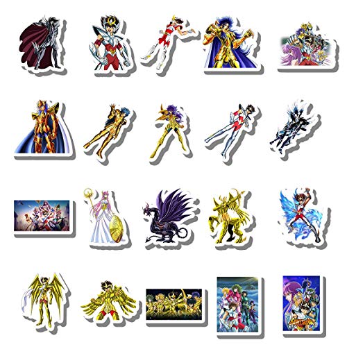 20 PCS Stickers Pack Saint Aesthetic Seiya Vinyl Colorful Waterproof for Water Bottle Laptop Bumper Car Bike Luggage Guitar Skateboard