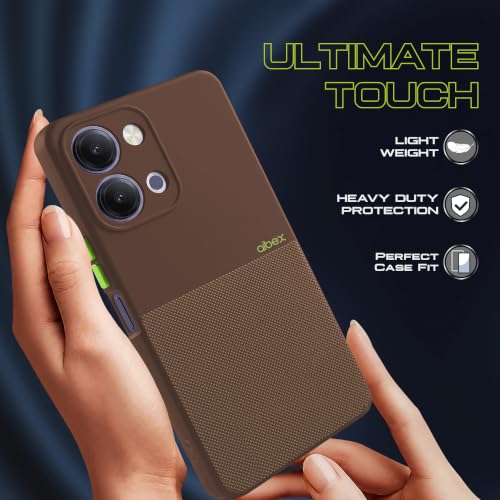Image of AIBEX Premium Back Cover Case Compatible for Motorola Edge 70 Fusion 5G | Scratch & Drop Tested Shockproof Matte Texture Case with Soft Microfibre Lining | Slim Fit Cover with Anti-Scratch - Brown