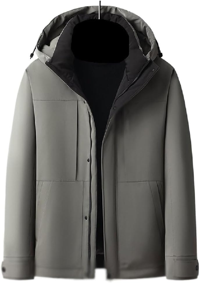 VIDI Hooded Duck Down Winter Thickened Warm Windproof Jacket Long Section