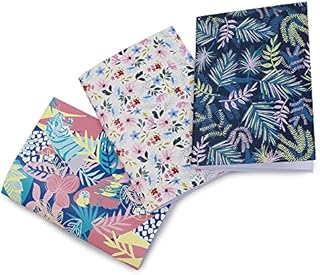 Fashion Stationery A5 Softcover Notebooks Notepad Writing Journal Lined Exercise Book - Set of 3 (3 x Botanical)