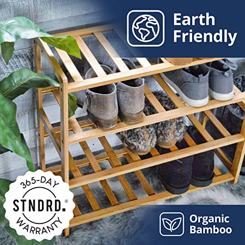 Stndrd. Bamboo Wood Shoe Rack Organizer, Stylish Shoe Rack Made From Sustainable Bamboo (1-Pack) #TOP2