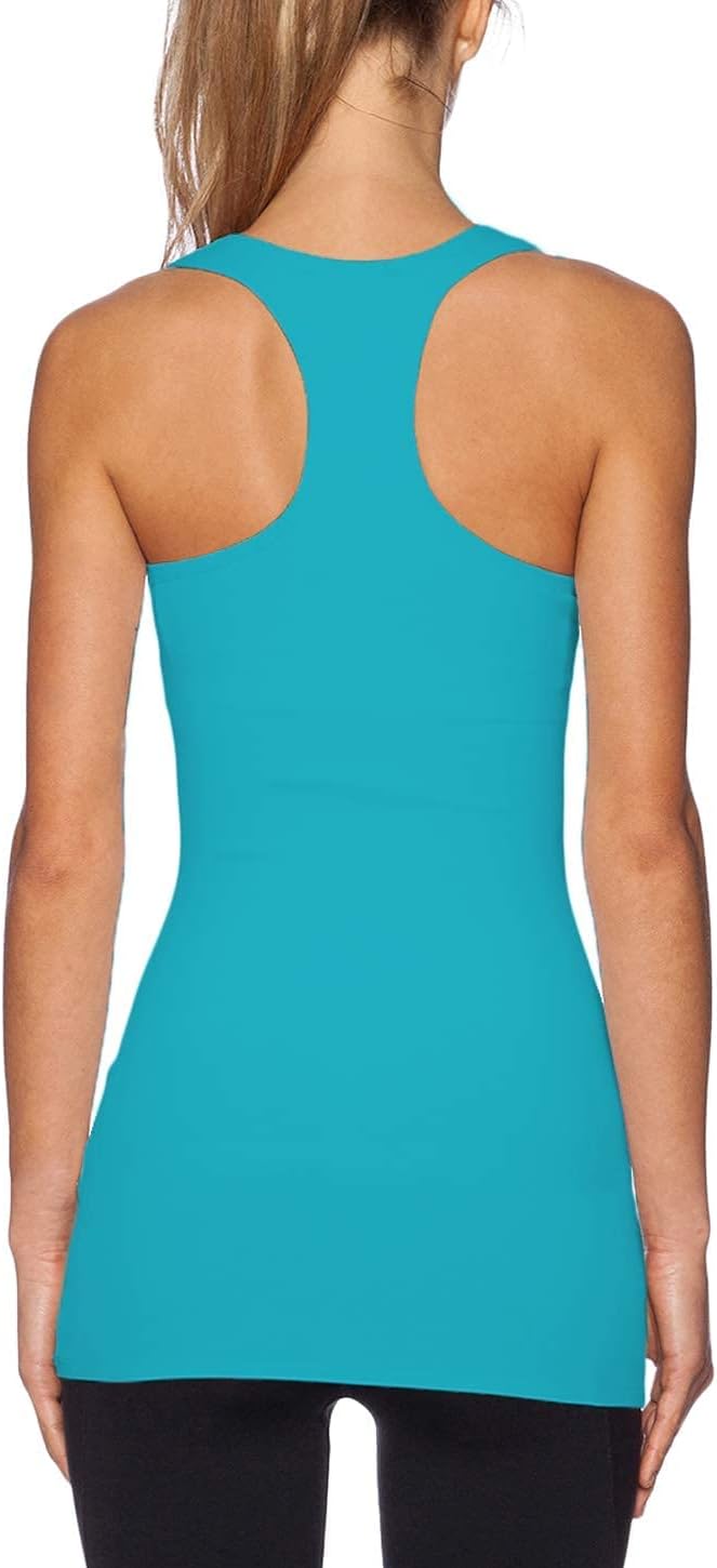 TAIPOVE Long Tank Tops for Women Cotton Layering Racerback Extra Long Camisole Activewear 3packs - Image 5