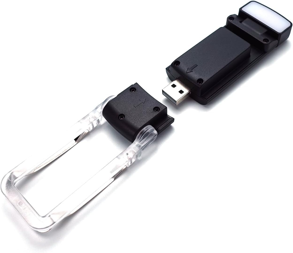 Bedside Book Reading Lamp, Portable LED Reading Light with Clip, 3 Amber Colors and 5 Adjustable Brightness Levels, USB Rechargeable Reading Lamp for Book Lovers