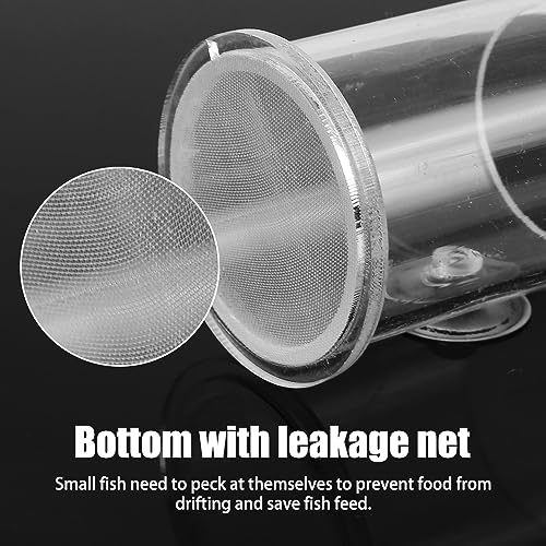 Shrimp Feeding Tube, Acrylic Shrimp Feeder Tube Tray with Suction Cup Aquarium Fish Feeder Tube for Fish Tank Feeding Supplies - Image 3