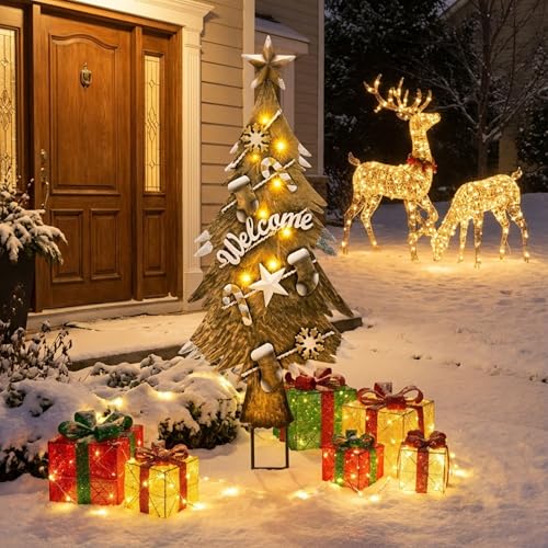 TERESA'S COLLECTIONS Weihnachten Deko,80cm,Weihnachtsbaum Outdoor...