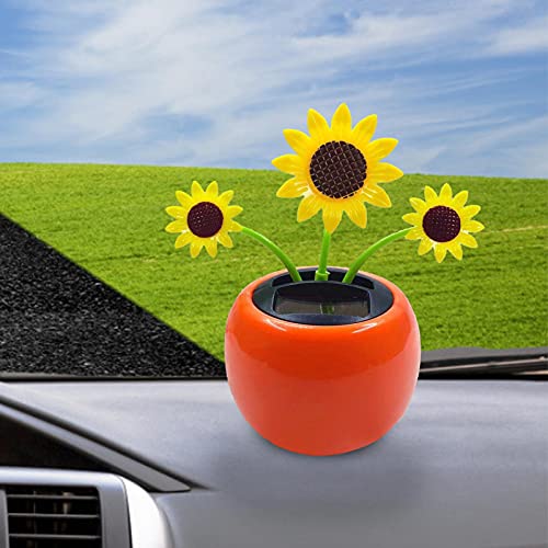 Solar aangedreven dansende bloem, zonne-energie dansen bloem shaky figuur bloem, zonnewabble bloem voor auto kantoor… - Image 4
