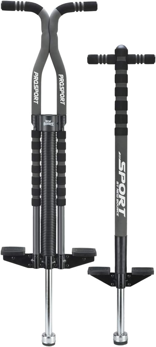 New Bounce Pogo Stick - 2 Pack Combo Set of Soft, Easy Grip Sport Pogo Stick and Pro Sport Pogo