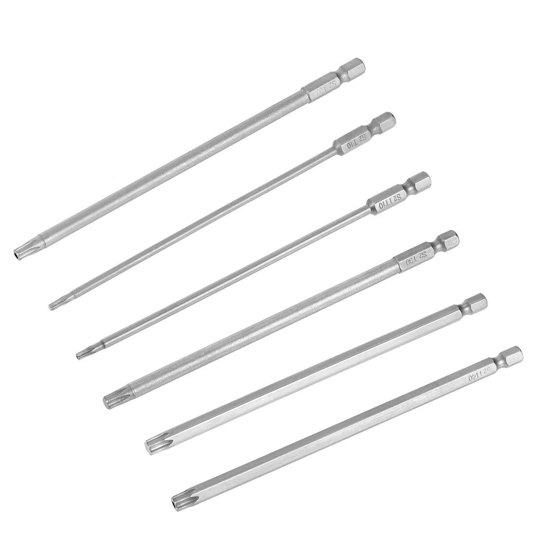 Torx Screwdriver Bits 1/4Inch Hex Shank Length Security Star Screw Driver S2 Bit for