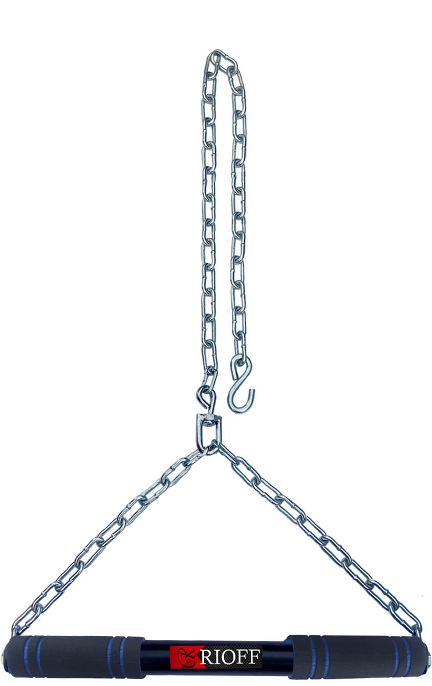 Rioff® Hanging bar Height Increase Pull Up Bar for ChinUps for Home Gym Use for Kids Adults Fitted with Heavy Duty Chain 5FT Blue-image-28