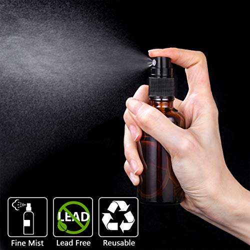 5pcs Flacon Vaporisateur Verre Ambré, 50ML Bouteille Spray Verre Vide Avec Pulverisateur de Brouillard Fine pour Parfums, Vaporisateurs Cosmétiques - Image 3