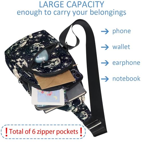 Mochila cruzada de calavera compacta para entrenar sin rebotes 5