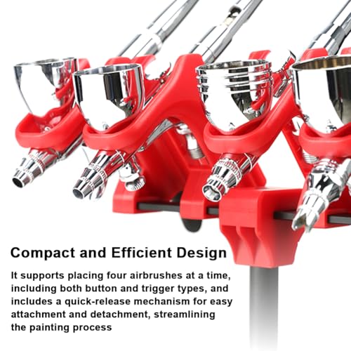 Image of Quick-Release Airbrush Stand Quick Pull Spraying Pen Holder 30mm Adjustable Rotation for Effortlessly Convenient Use