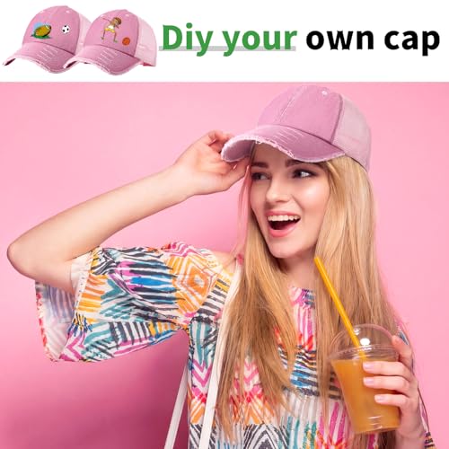 Image of Suhine 24 Pcs Blank Trucker Hat Bulk Unisex Mesh Baseball Cap for Sublimation Embroidery Vintage Adjustable Hat for Men Women