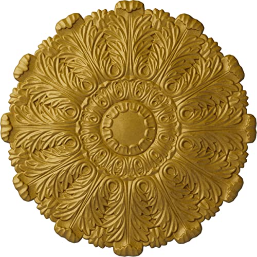 Image of Ekena Millwork CM31DUPGS Durham Ceiling Medallion, Pharaoh's Gold, 31 inchOD x 1 1 /2 inchP