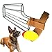 Dog Muzzle for Medium Dogs Size M Metal Basket Muzzle Breathable Adjustable Wire Muzzle to Prevent Barking for 15-30kg Medium Large Dog Prevent Biting Barking& Chewing M
