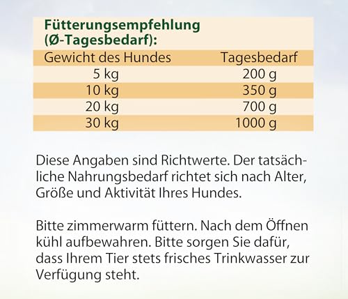 Dehner Best Nature Hundefutter Light, Nassfutter fettreduziert, für übergewichtige Hunde, Huhn / Karotte , 6 x 400 g Dose (2.4 kg)