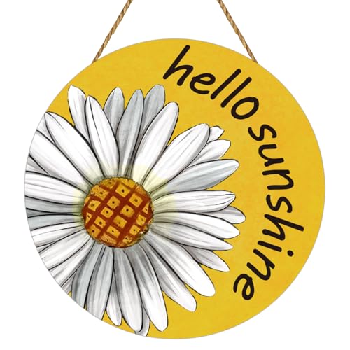 Summer Decorations for Home Daisy Summer Door Decor Hello Sunshine Door Sign Daisy Wreaths for Front...