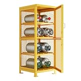 Horizontal Cylinder Storage Cabinet, 8 LPG Propane Tank Capacity, Forklift