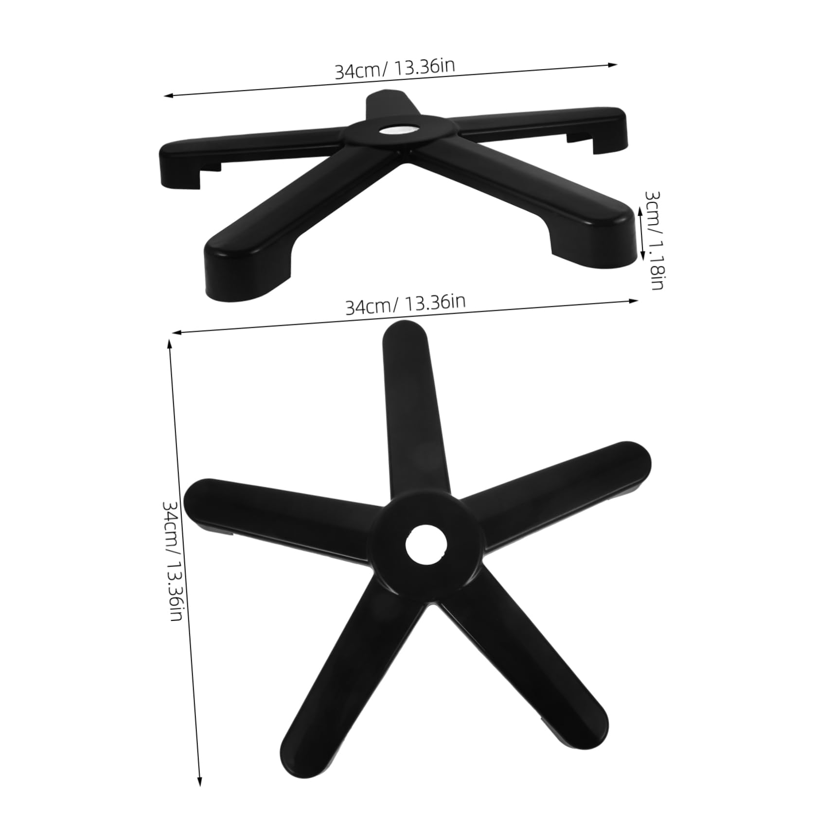 ABOOFAN Stand Base Cap Plastic Black Compatible Standard Wheels Clinic Accessory