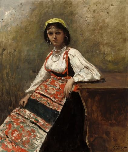 Tableau Corot Femme italienne la poésie de l'art chez soi