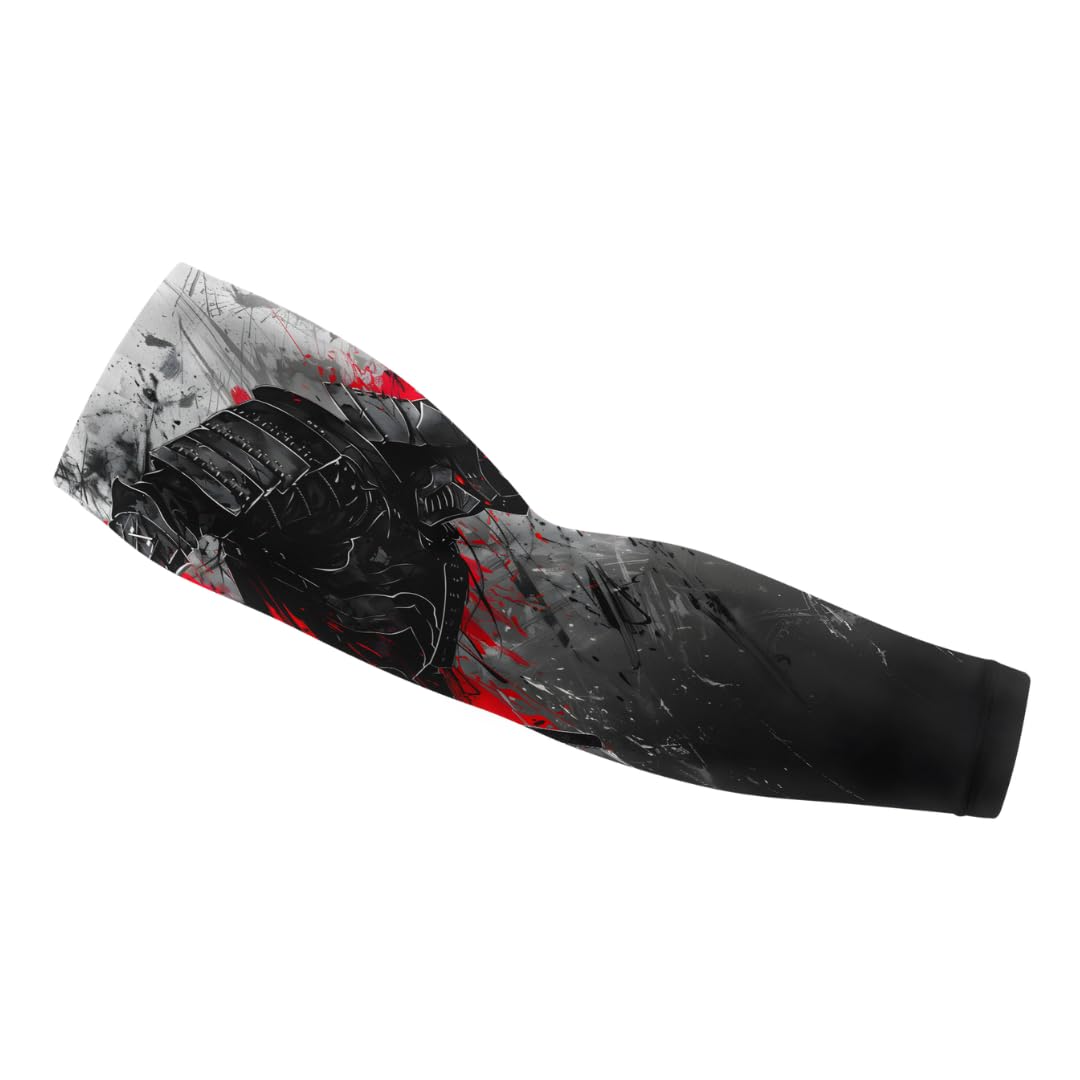 Nyfter - Gaming Arm Sleeve Premium Gaming Sleeve Anti-Schweiß Effekt temperaturregulierend für performance Verbesserung im Gameplay (RedSamurai, M)