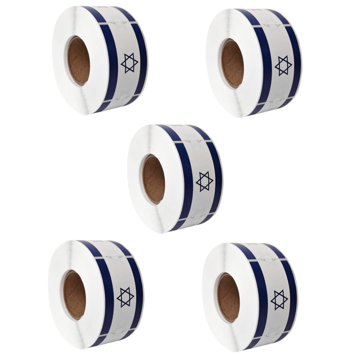 Lot De 5 Rouleaux De 100 Autocollants Drapeau Disraël Pour Agenda Scrapbooking Voiture Ordinateur Portable