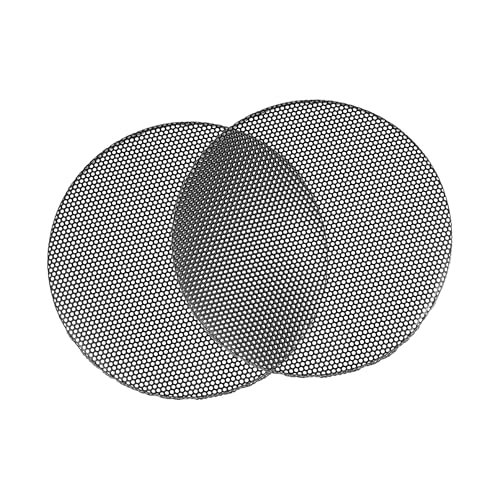 REPAIROCK Universal 4.5 Inch Speaker Grills Mesh for Audio Subwoofer 122x6.5mm Grille without Frame Black - Pack of 2 Auto Replacement Parts
