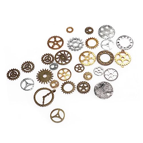 Beatifufu Metal Steampunk Watch Parts Grams Vintage Gear Watch Components for Jewelry Craft Projects