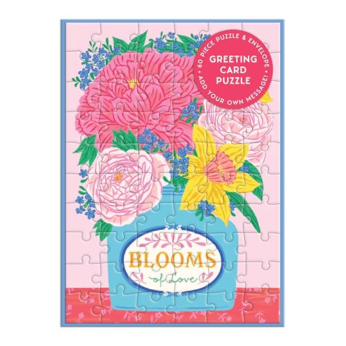 Galison - Blooms of Love Greeting Card Puzzle for Adults