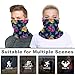 FOSKERV Women Men Neck Gaiter, Fashion Stretch Reusable Winter Face Cover Scarf, Cozy Versatile Neck Warmer for Outdoor Sports, Paint Splatter Dark Colorful