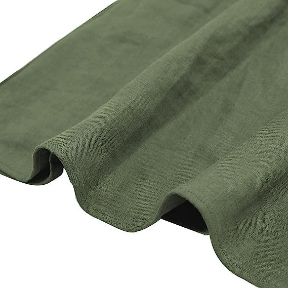 Akivide Womens Plus Size Linen Dresses Oversize Casual Summer Loose Flowy Cotton Maxi Dress with Pockets - Image 3