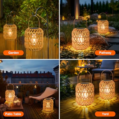 Lanterne solaire d'extérieur pour jardin et terrasse bohème