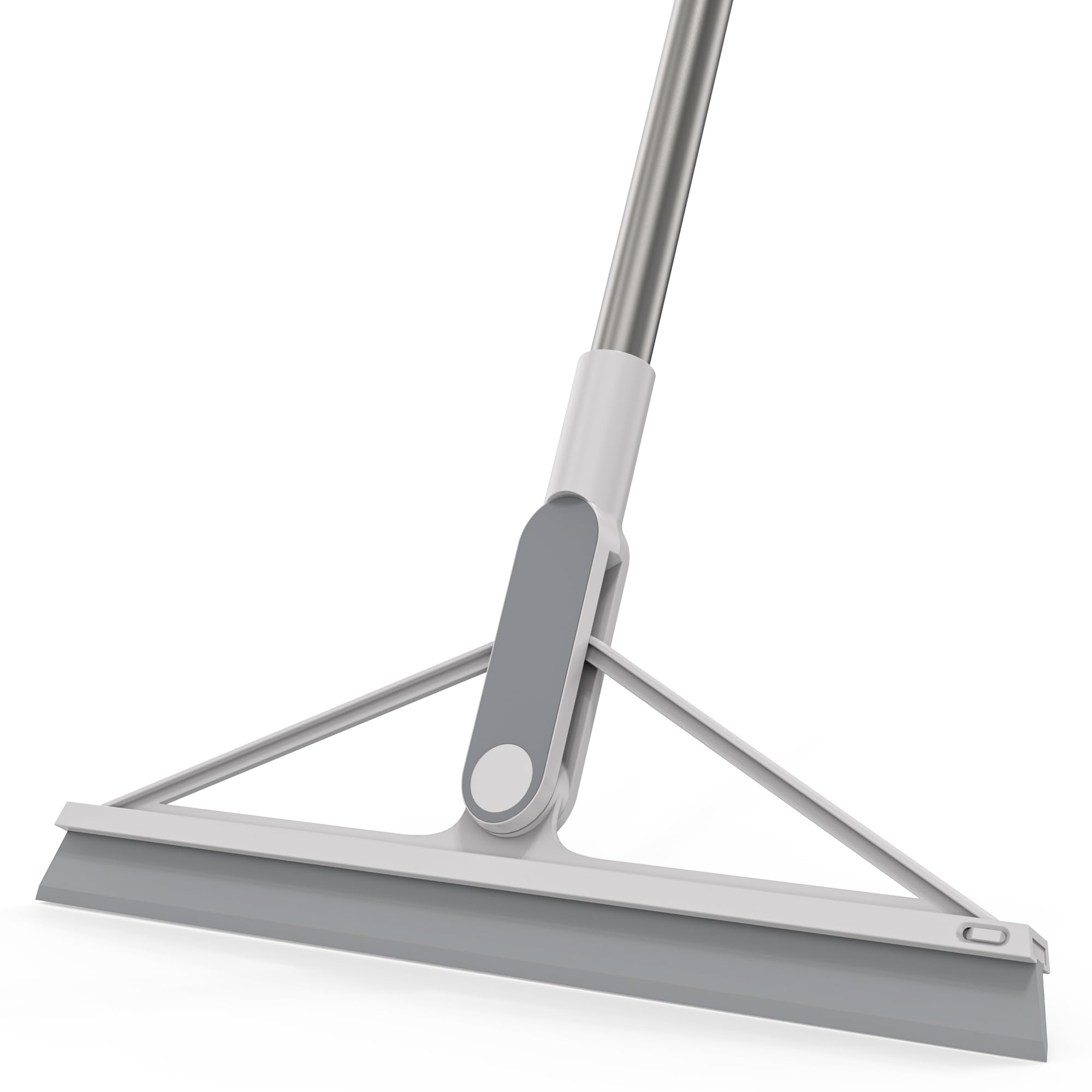 KOLLIEE Floor Squeegee Broom Rubber Shower Squeegee for Floor 61" Long Handle Adjustable Floor Wiper for Concrete Tile Window Bathroom Water