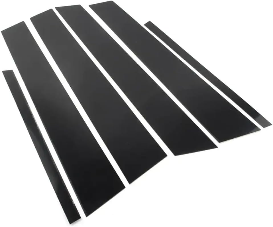 6 Pcs Glossy Black Car Door Window Trim Cover Stickers Compatible With 3 Series F30 Sedan Compatible 2012 To 2018