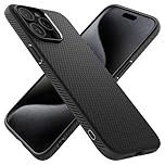 Spigen Case for iPhone 15 Pro Case, Liquid Air Armor Designed for Apple iPhone 15 Pro - Matte Black