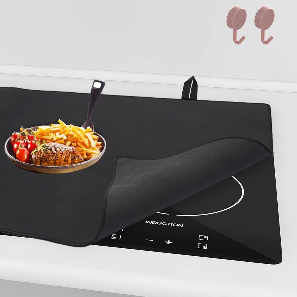 KEBE Stove Top Cover for Electric Stove, Heat-Resistant Ceramic Glass Cooktop Protector Mat, Silicone Thick Induction Cooktop Cover Protector Mat, 28.5" x 20.5"