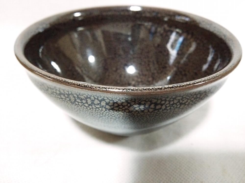 Amazon.co.jp: 一美堂茶道具草土窯 福田英明作『油滴天目茶碗