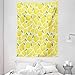 Produktbild sam-shop Gelber Wandteppich, Illustration des Bündels von Zitronen-Zitruss und bildet Natur-Kunstdruck zum Leben, Wandbehang 60 'X 80', Gelbgrün