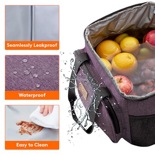 Image of Lifewit Large Lunch Bag, Insulated Lunch Box, Soft Cooler Cooling Tote for Adult Men Women, Purple 24-Can (15L)