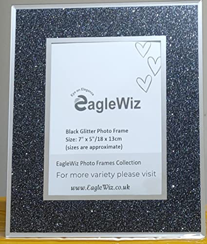 EAGLEWIZ - Marco de fotos (18 x 13 cm), color negro Cover