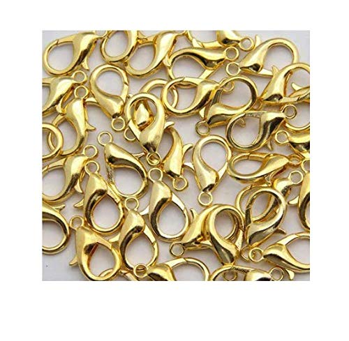 Lassum 100 Pcs Stainless Steel Lobster Claw Clasps 7X12Mm Gold Plated Lobster Claw Clasps For Jewelry Necklaces Bracelet Making #TOP2
