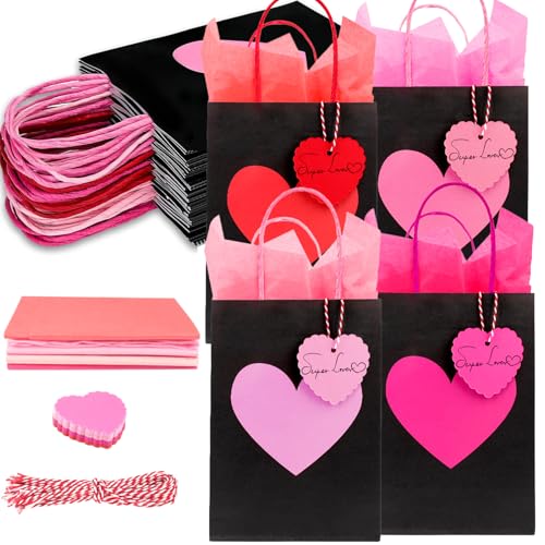 Sacs en papier Saint-Valentin parfaits pour soirées romantiques et confiseries