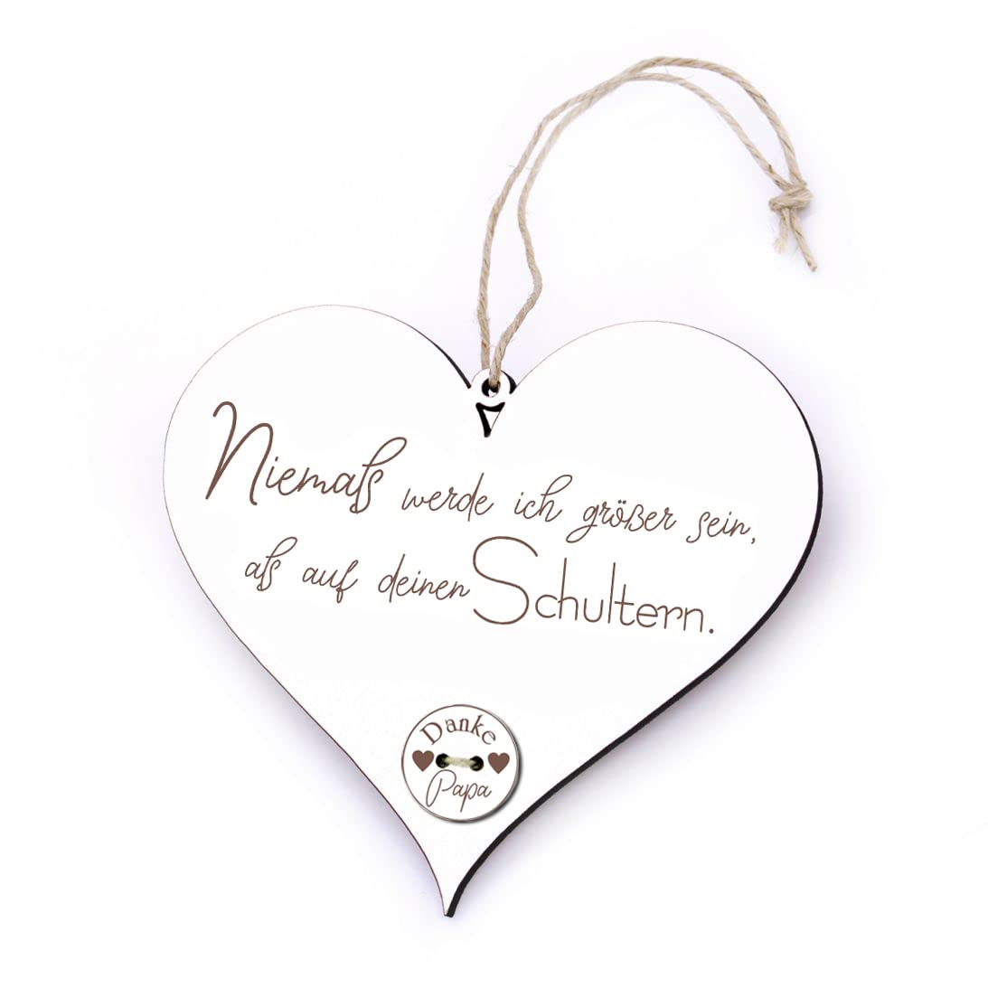 Holz Schlüsselanhänger „Superheld Ohne Umhang Heißt Papa“ | Personalisierbar Mit Gravur | Mit Baumwollband | Geschenk Für Vatertag, Geburtstag, Weihnachten