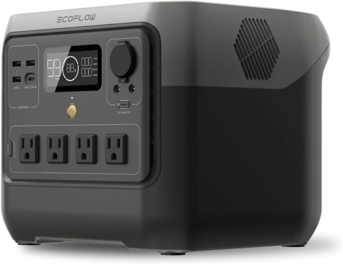 Central eléctrica portátil RIVER 2 Pro 700, 716Wh 800W | Carga rápida de 70 minutos, batería LiFePO4, generador solar X-Boost de 1600W para acampar al aire libre/vehículos recreativos/uso doméstico