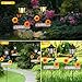 Lewondr Solar Garden Lights Butterfly, 37.4 Inch Solar Lamp Post Light with Welcome Sign & Butterflies, Outdoor Waterproof Solar Stake Lights for Yard Porch Patio Pathway Gardening Gifts, 2 Pack