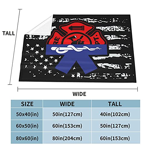 Joyloce Firefighter Emt Super Soft Fleece Throw Blankets Durable Home Decor 3D Fashion Print Perfect For Couch Bed Sofa All Season For Kids Teenager Adults 80"X60" #TOP4